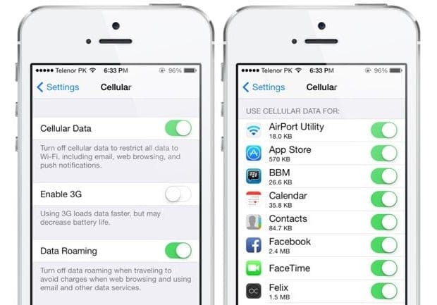 How To Disable Cellular Data Usage For Certain Apps In Ios 7 Noypigeeks How To Disable Cellular Data Usage For Certain Apps In Ios 7 Noypigeeks