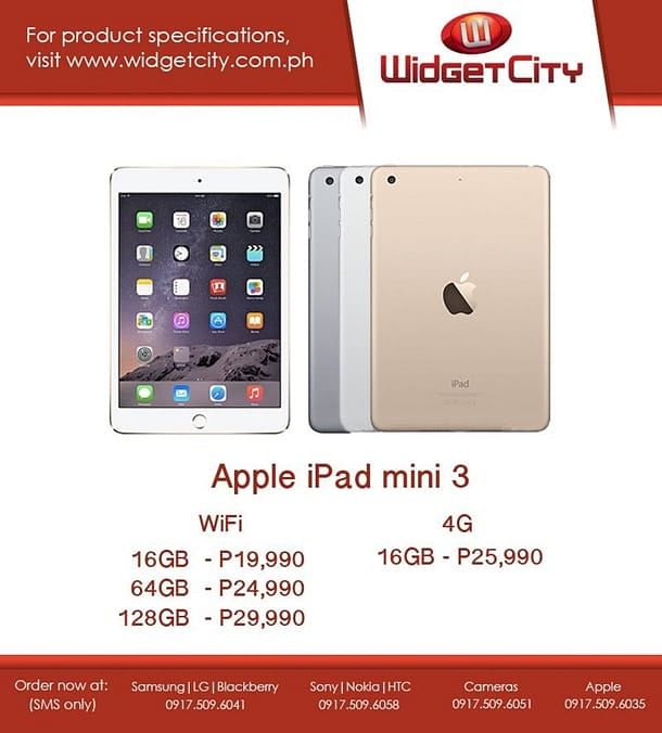 ipad mini 3 philippine price