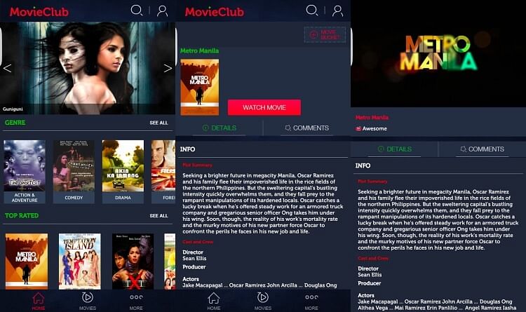 Free Filipino and Foreign Movies Streaming Courtesy of MovieClub