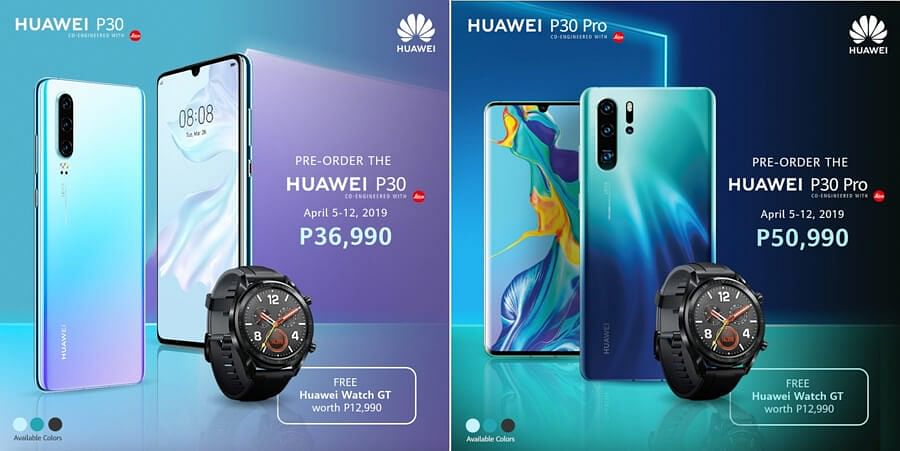 Free watch with huawei on sale p30