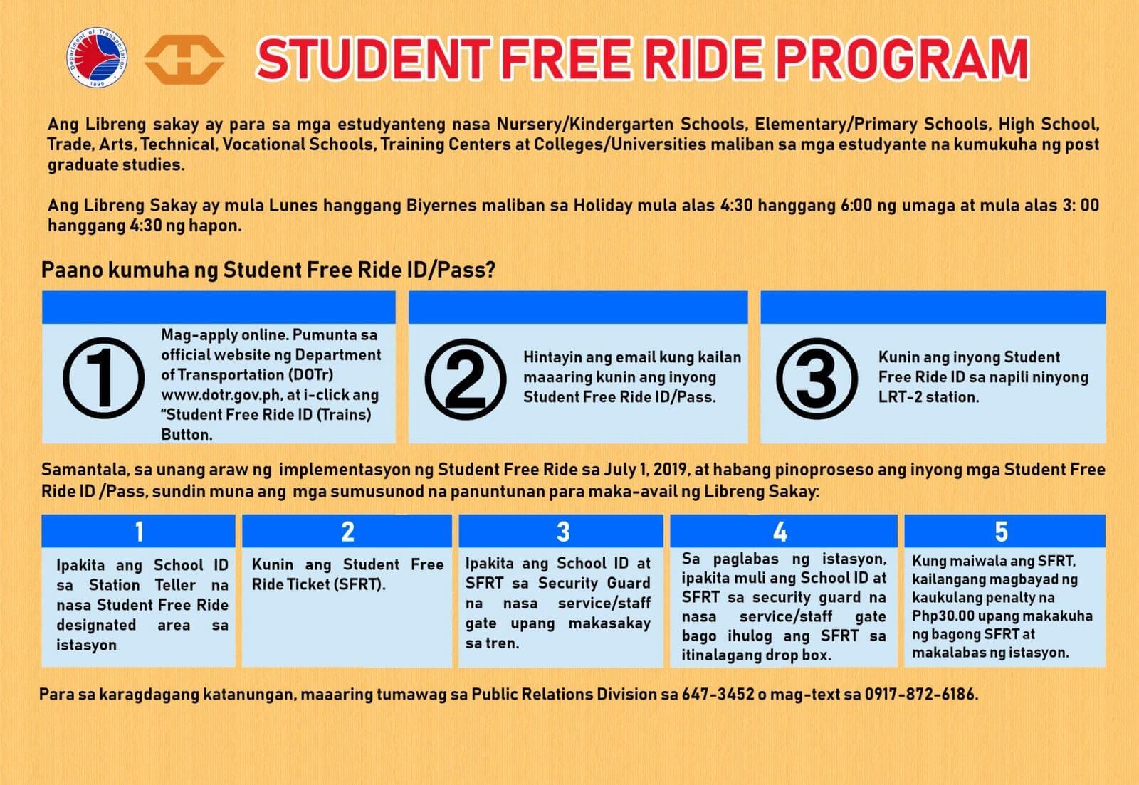 How To Avail Dotr S Student Free Ride For Mrt 3 Lrt 2 And Pnr Noypigeeks